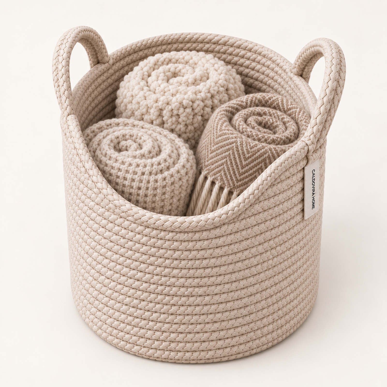 CALDOVIRA HOME NestArc Round Blanket Basket