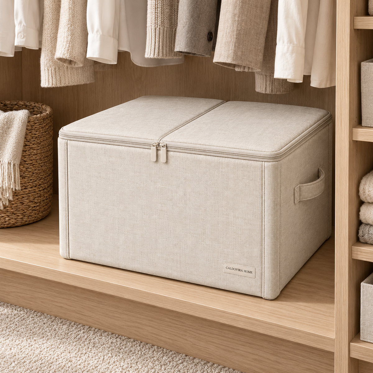 CALDOVIRA HOME LinenVault Structured Bedding Box